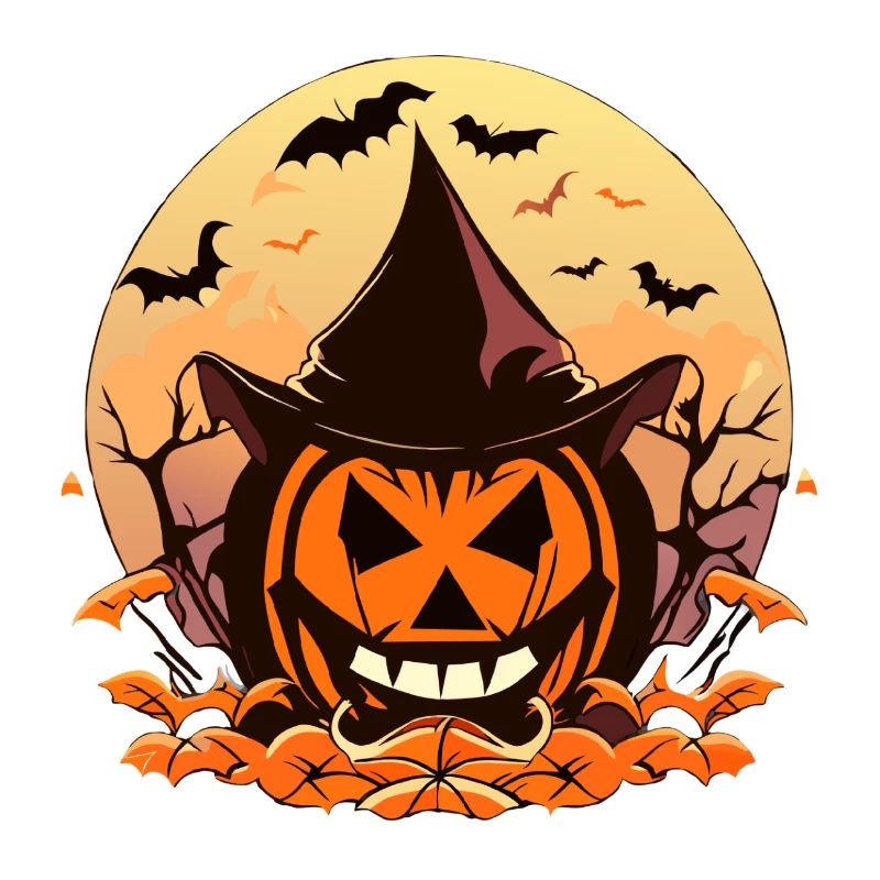 Pumpkin-Lit Spooky Halloween Night