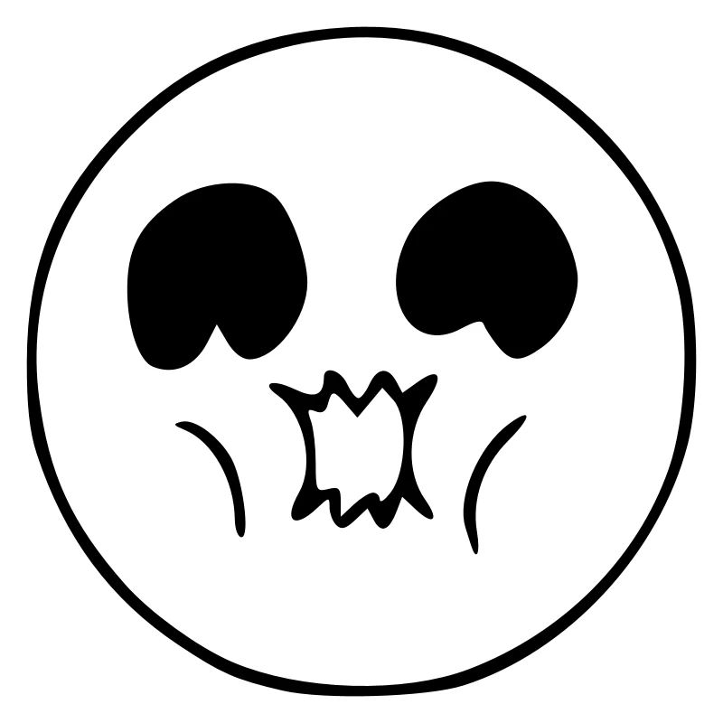 Emoji sketch thick cheeks black