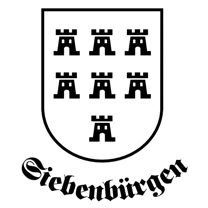 Sachsenwappen "Siebenbürgen" einfarbig