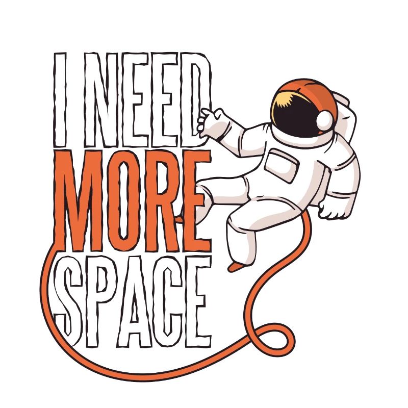 J'ai besoin de plus d'espace, je bracuhe plus d'espace astronaute