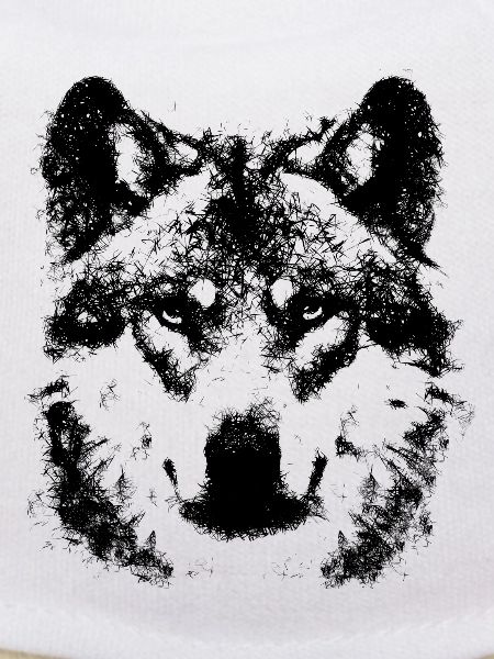 Wolf aus Strichen