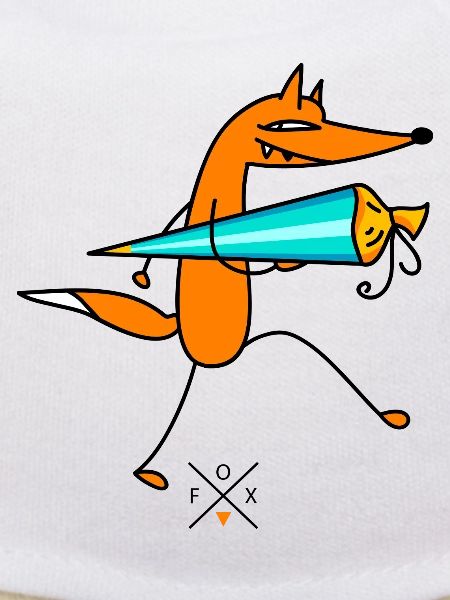 Schlauer Fuchs mit Zuckertüte