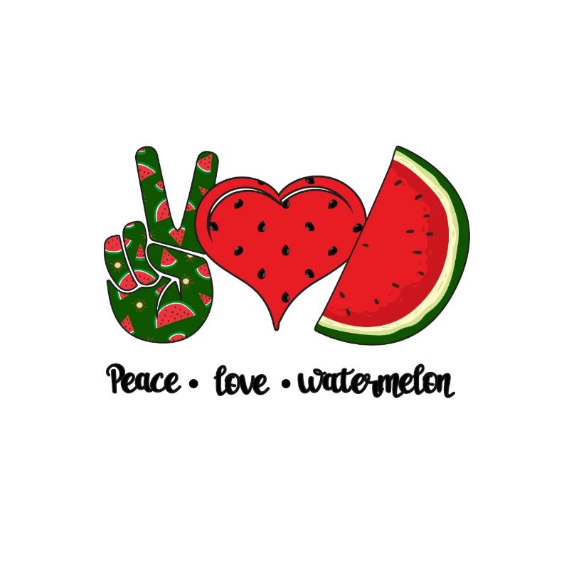 Frieden Liebe Wassermelone