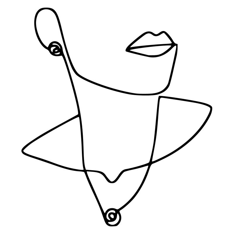 Frau mit Kette Kunst Geschenk Geschenkidee