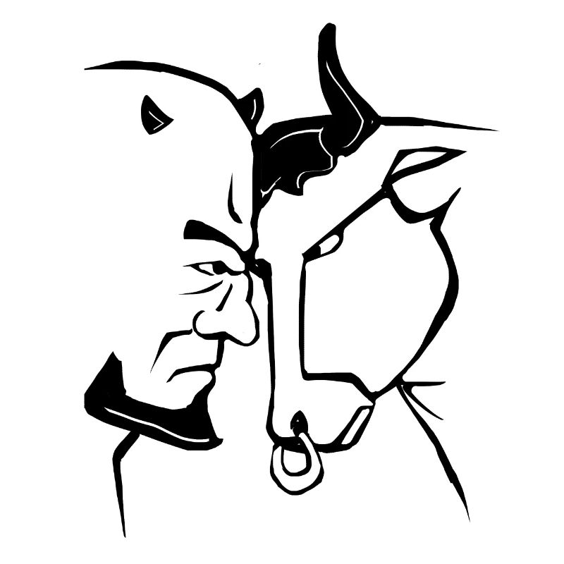 Bull and devil