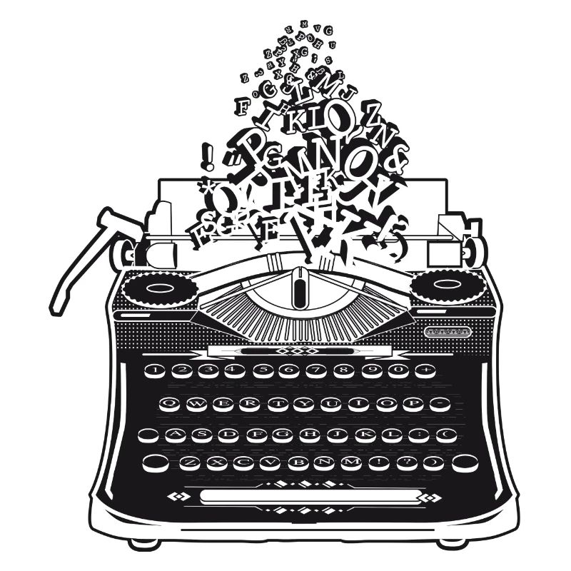 nostalgic antique typewriter with letters