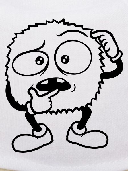 Monster skeptisches Gesicht Comic