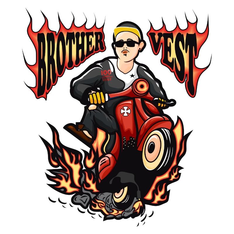 Moped Mofafahrer