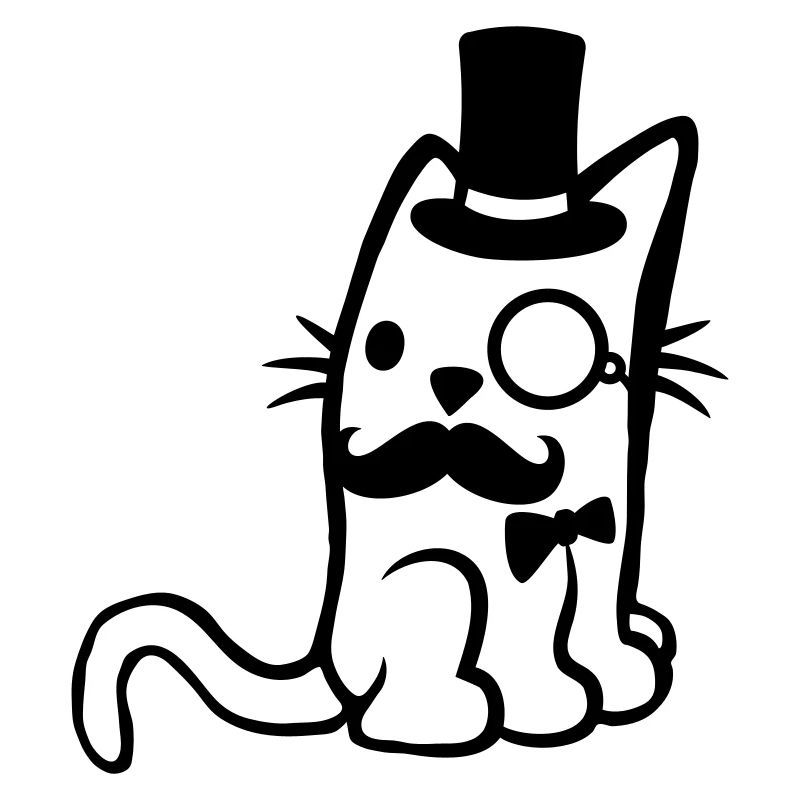 Brille Monokel Herr Katze