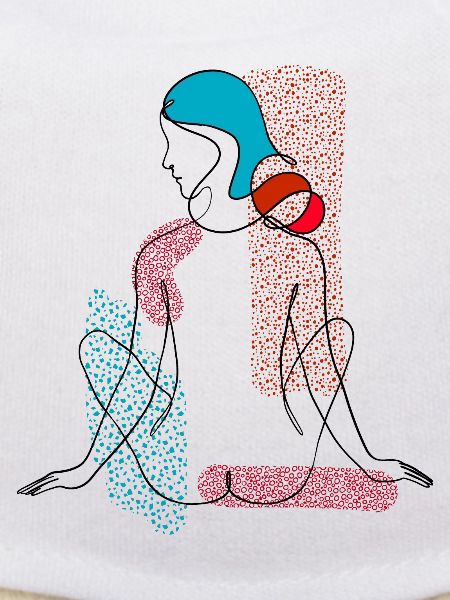 One Line Art Woman Girl