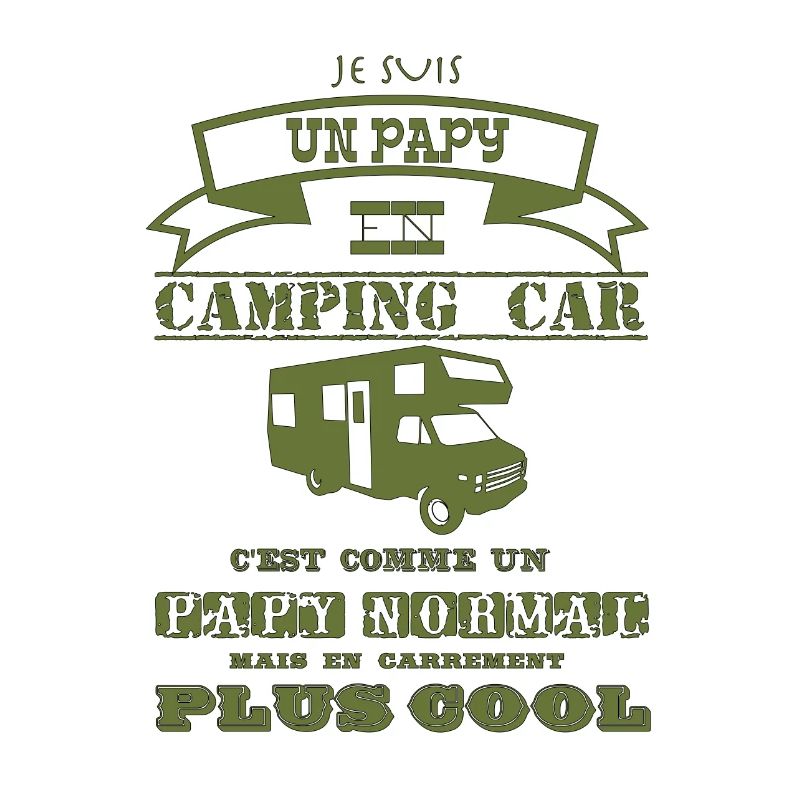 Je suis un papy en camping car vert type west
