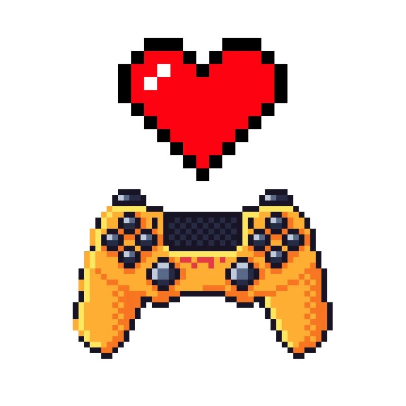 Retro gaming heart controller