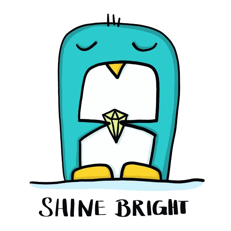 Shine bright - Pinguin mit Diamant