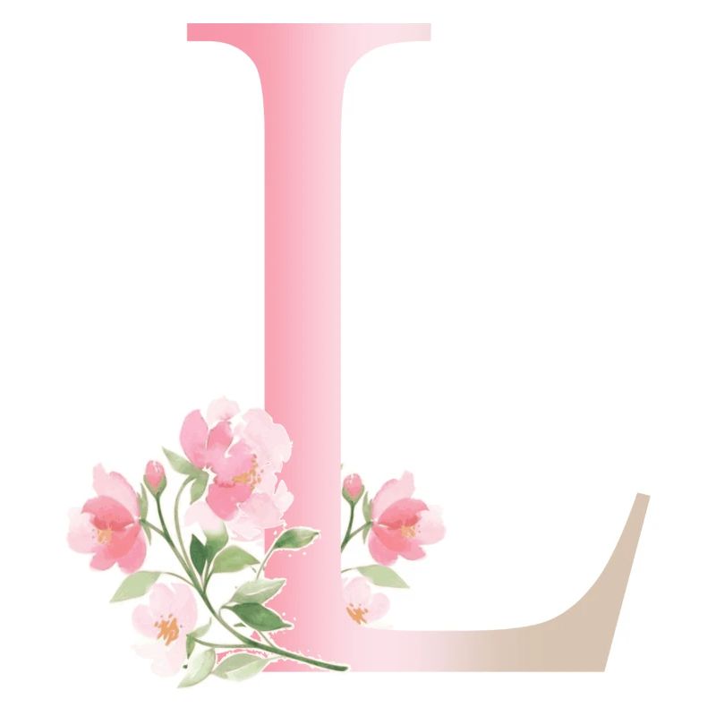 Lettre L avec des fleurs