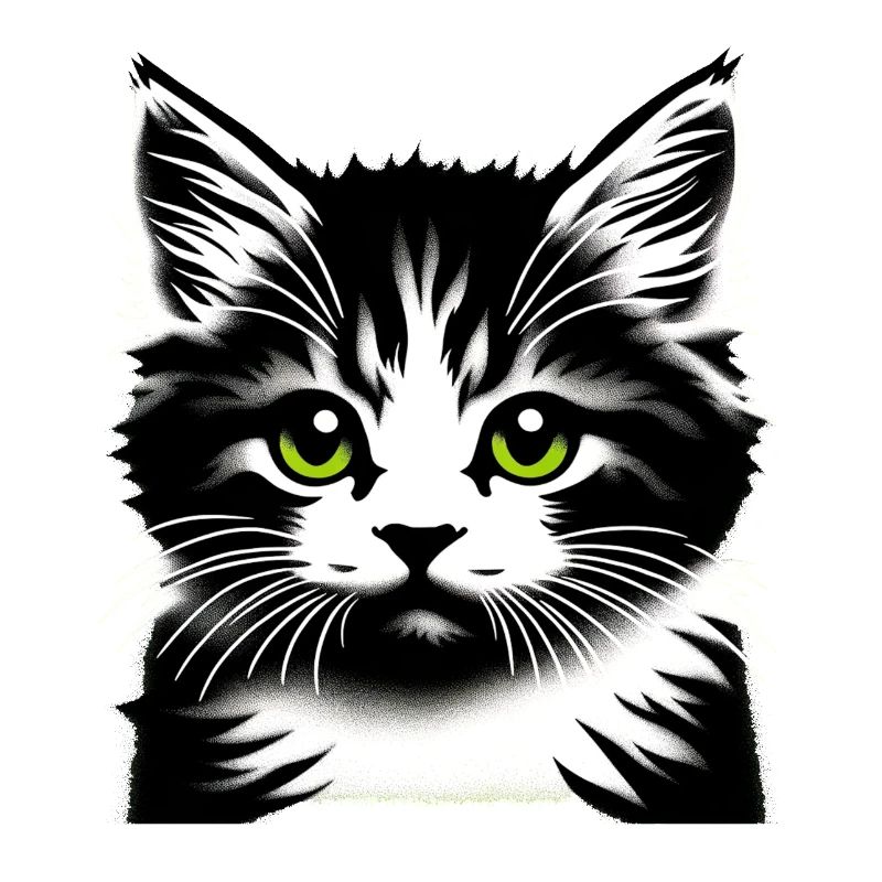 Visage de chat affectueux