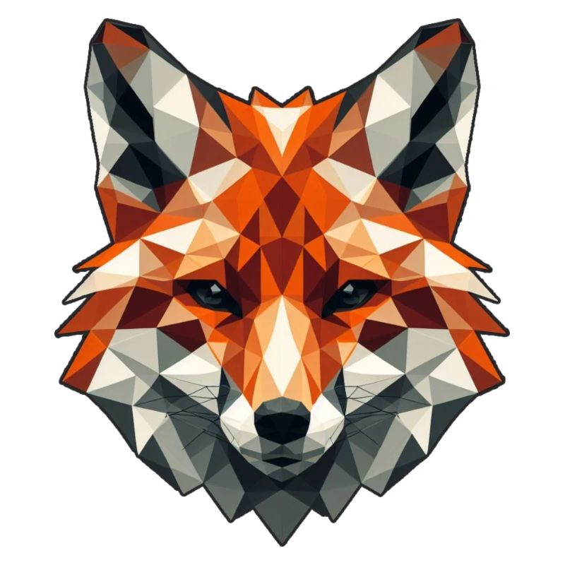 Fox motif in polygon design