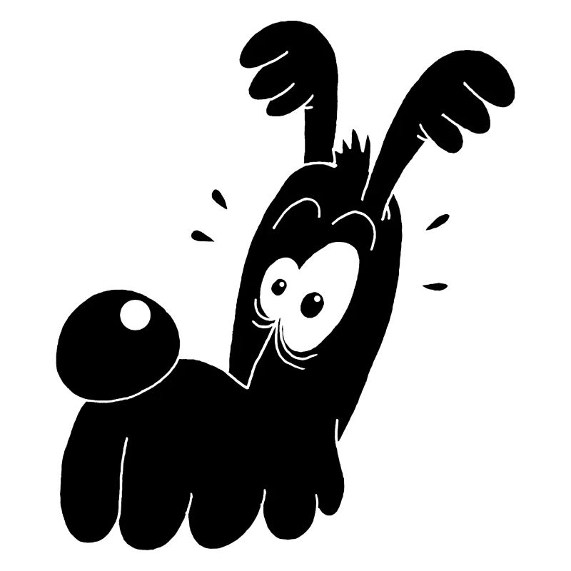 Lustiger schwarzer Hund