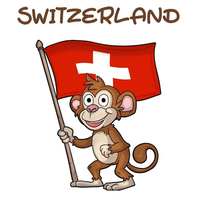 Schweiz Affe / Schweizer Fan