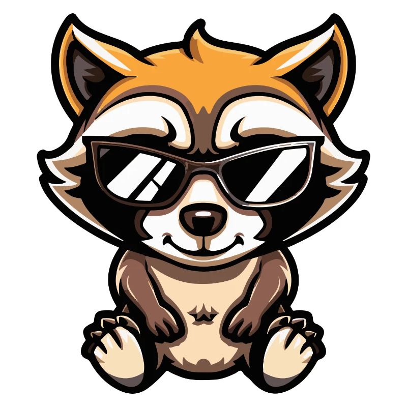 Waschbär Comic Cool