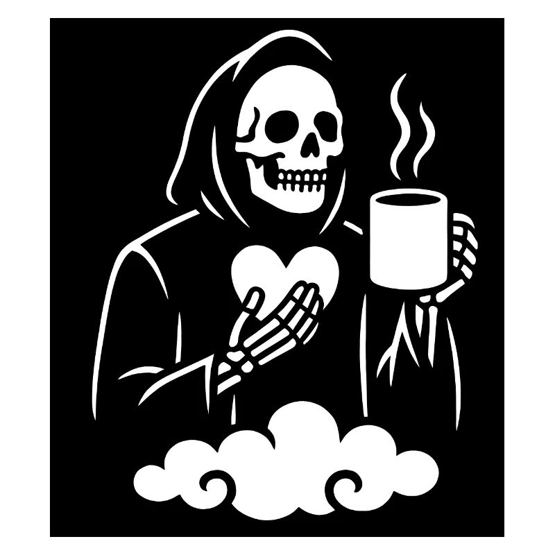 Grim Reaper Coffee Mug Design