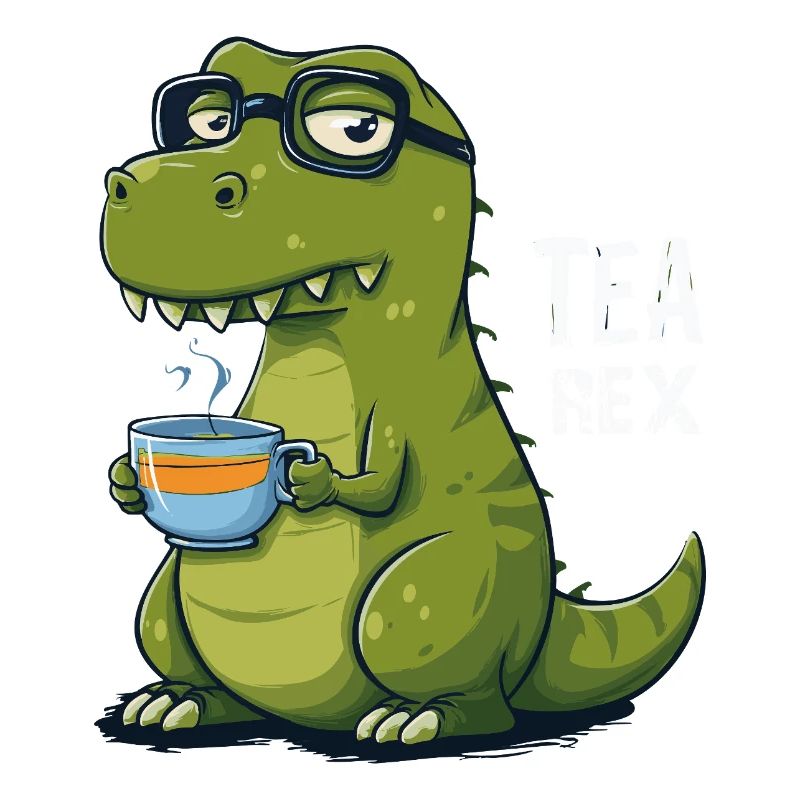 Tea Rex – Lustiger Dinosaurier mit Teetasse
