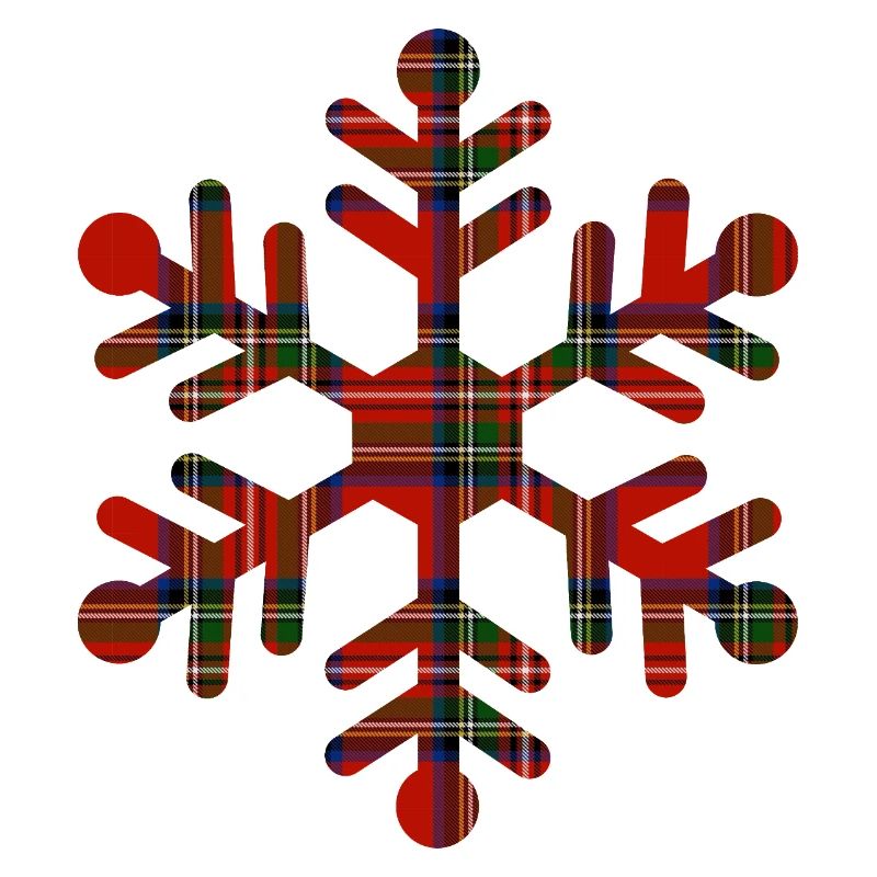 Flocon tartan rouge