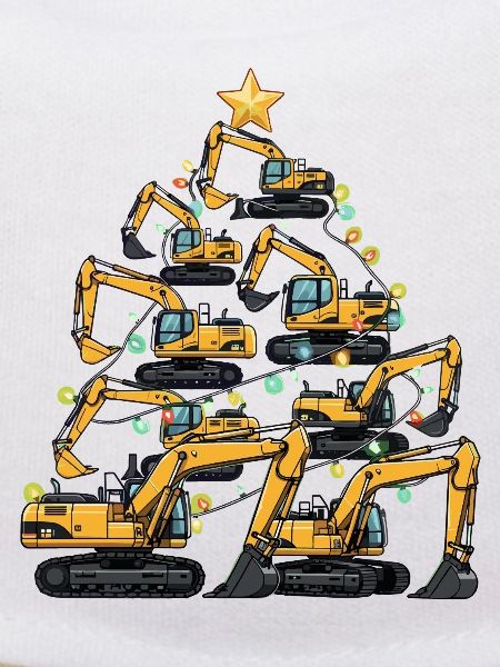 Lustiger Bagger Weihnachtsbaum Geschenk
