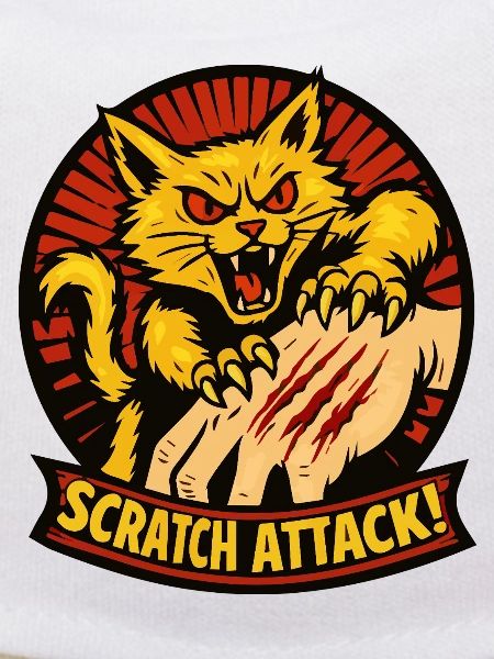 Scratch Attack Wütende Katzenklauen-Design