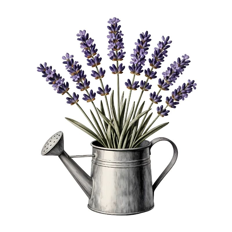 Lavendel in einer Gießkanne