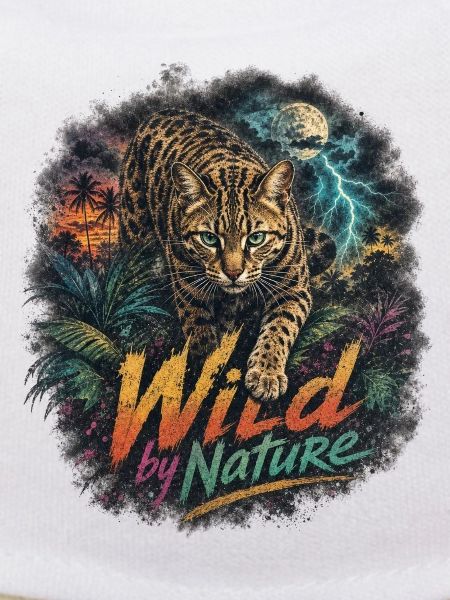 Tropical Bengal Cat with Lightning