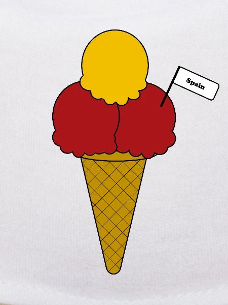 Spain Flag Eis cream Eiscreme