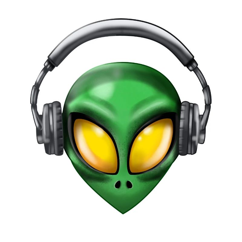 Alien avec un casque