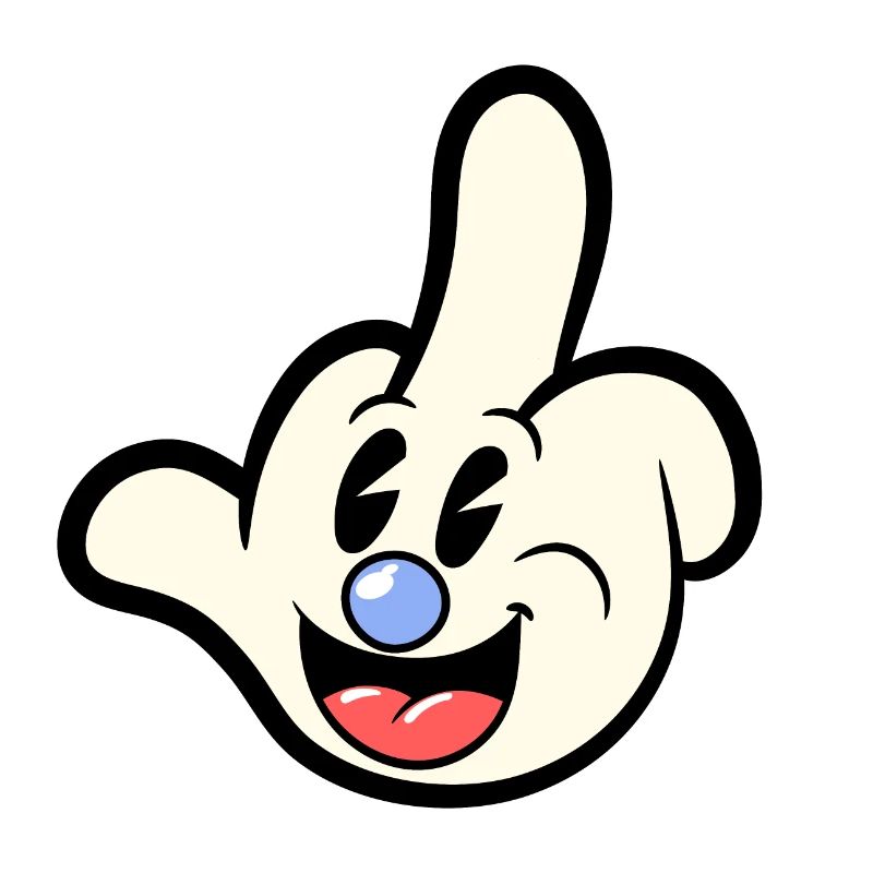 Mittelfinger cartoon Sarkasmus sarkastisch