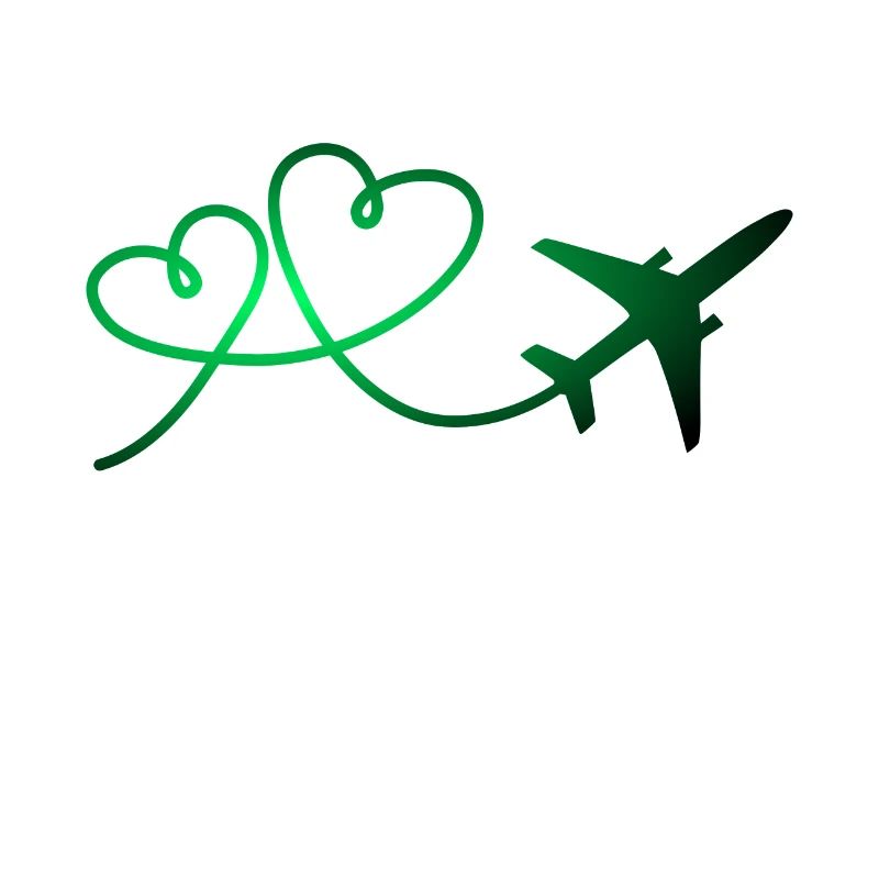 Flugzeug Flieger mit Herz