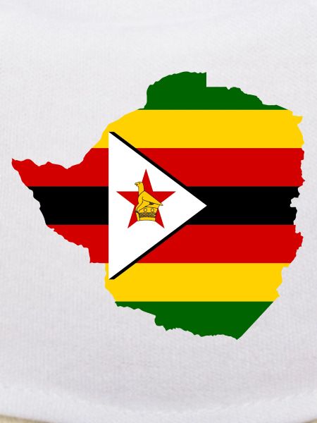 Zimbabwe flag map flag