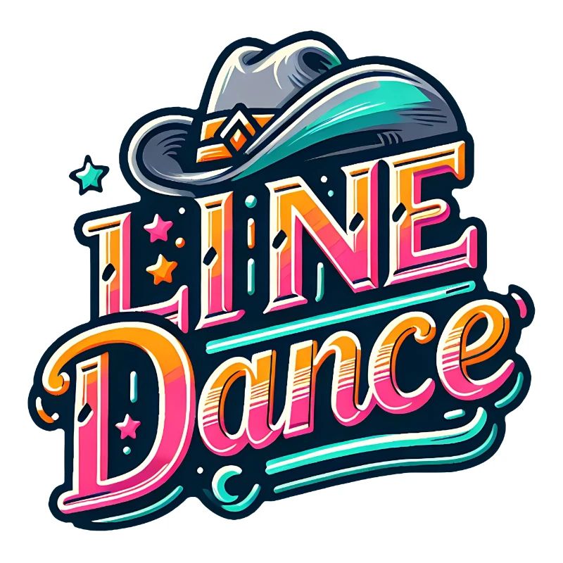 Farbenfrohes Line Dance Design
