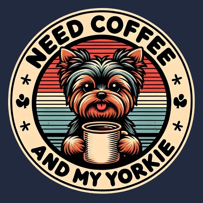 Kaffee und Yorkie Yorkshire Terrier