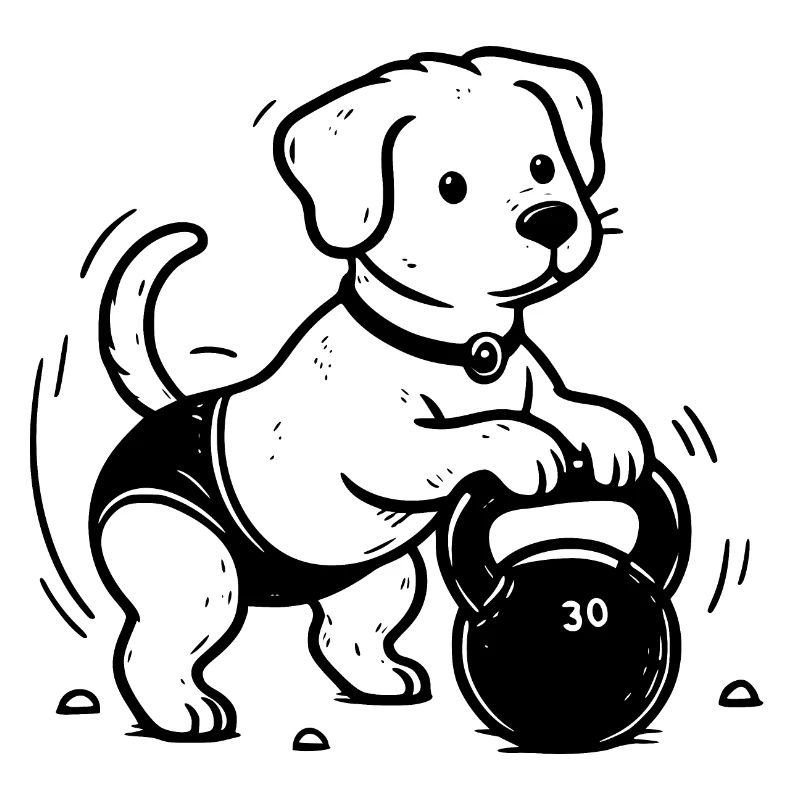 Kettlebell Hund Training Buddies Sport Geschenk