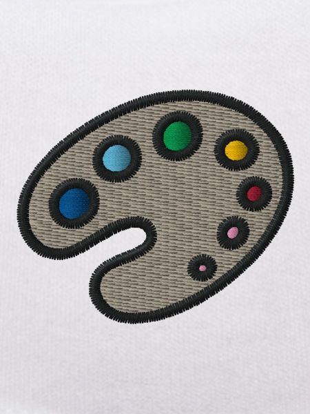 Embroidered colour palette