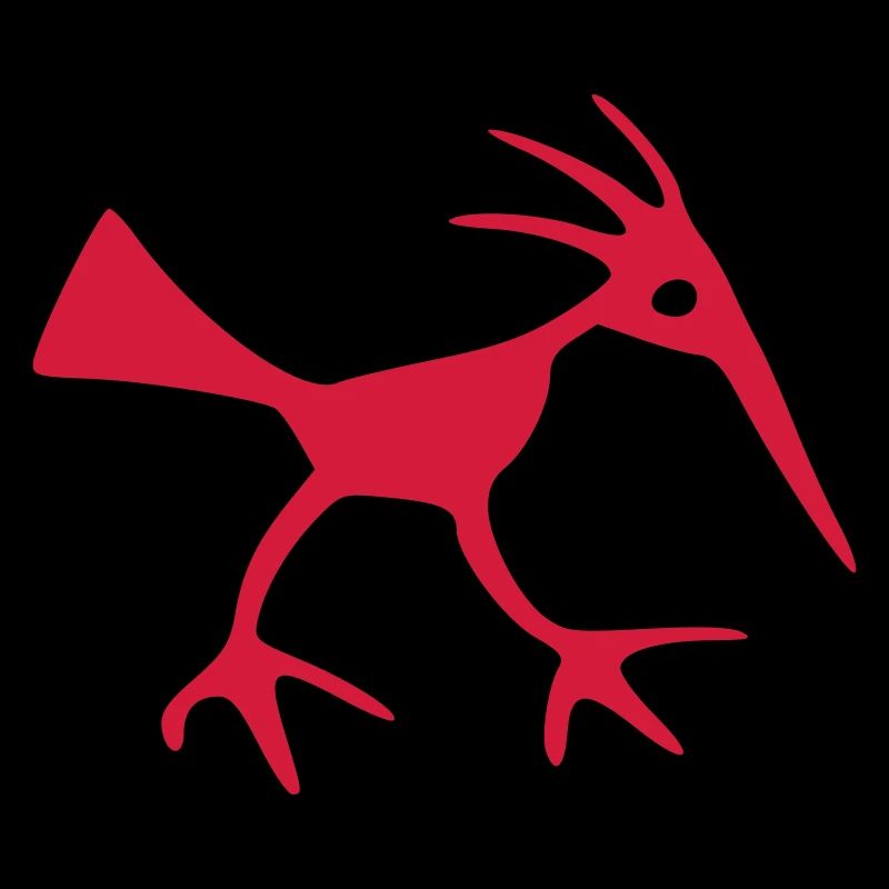 petroglyph bird vector