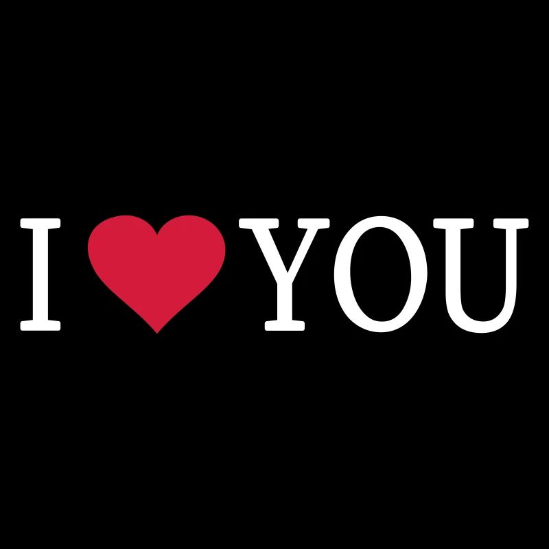 I Love you Schrift Herz