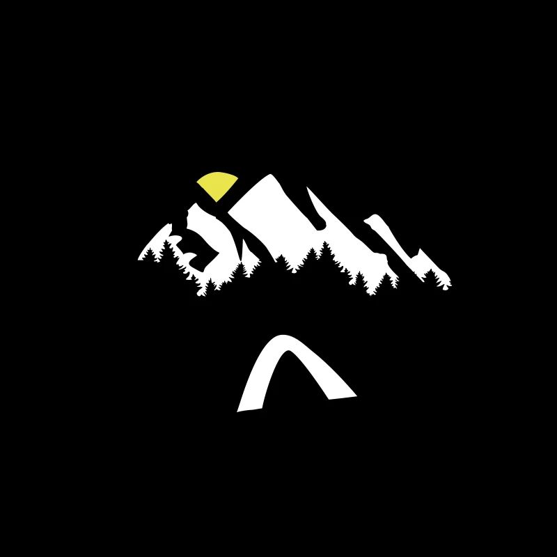 Camping, Berge und Wald