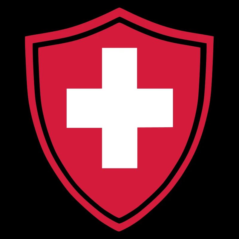Schweiz Kreuz Button - original