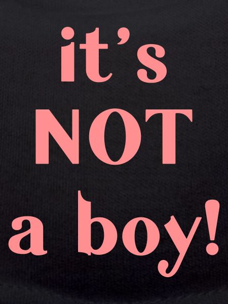 It's not a boy!