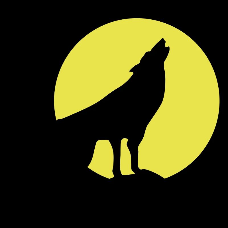 Wolf and full moon (super cheap!)