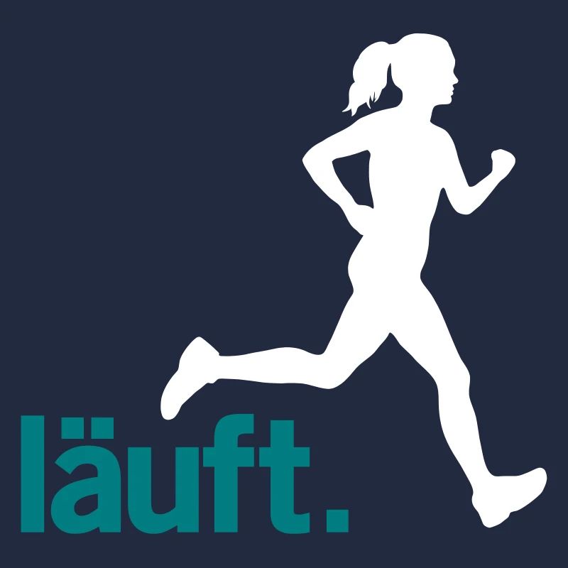 Läuferin Frau läuft. Vector