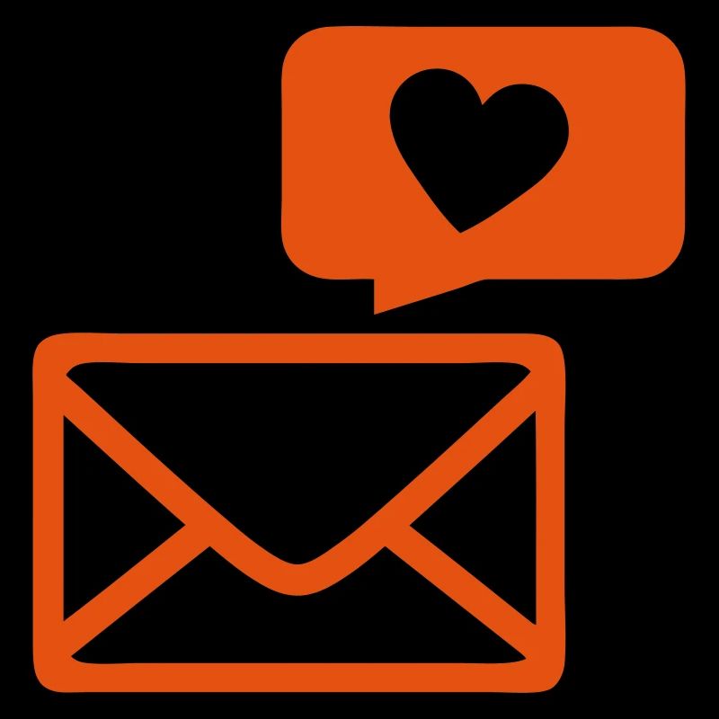 envelope bubble heart icon