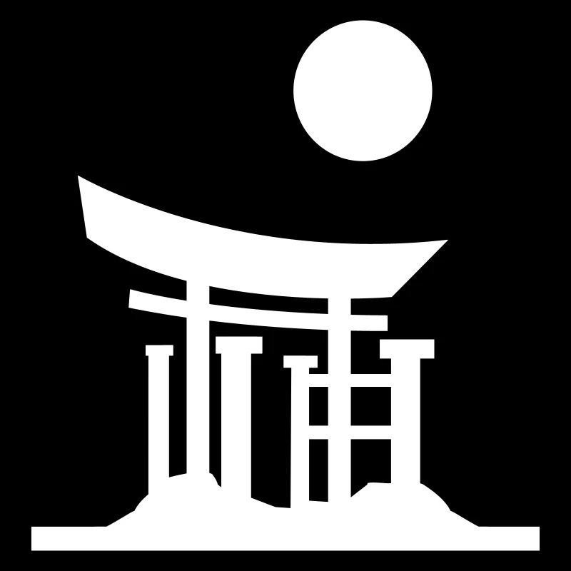Japan Gate Silhouette