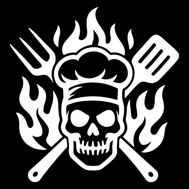 Grill Skull Cook Flame