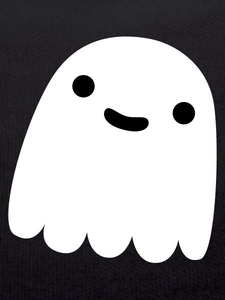 ghostie in white smiling